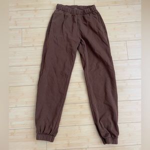 brown brandy melville rosa sweatpants